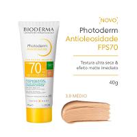 Protetor Solar Facial Antioleosidade com Cor Bioderma Photoderm FPS 70