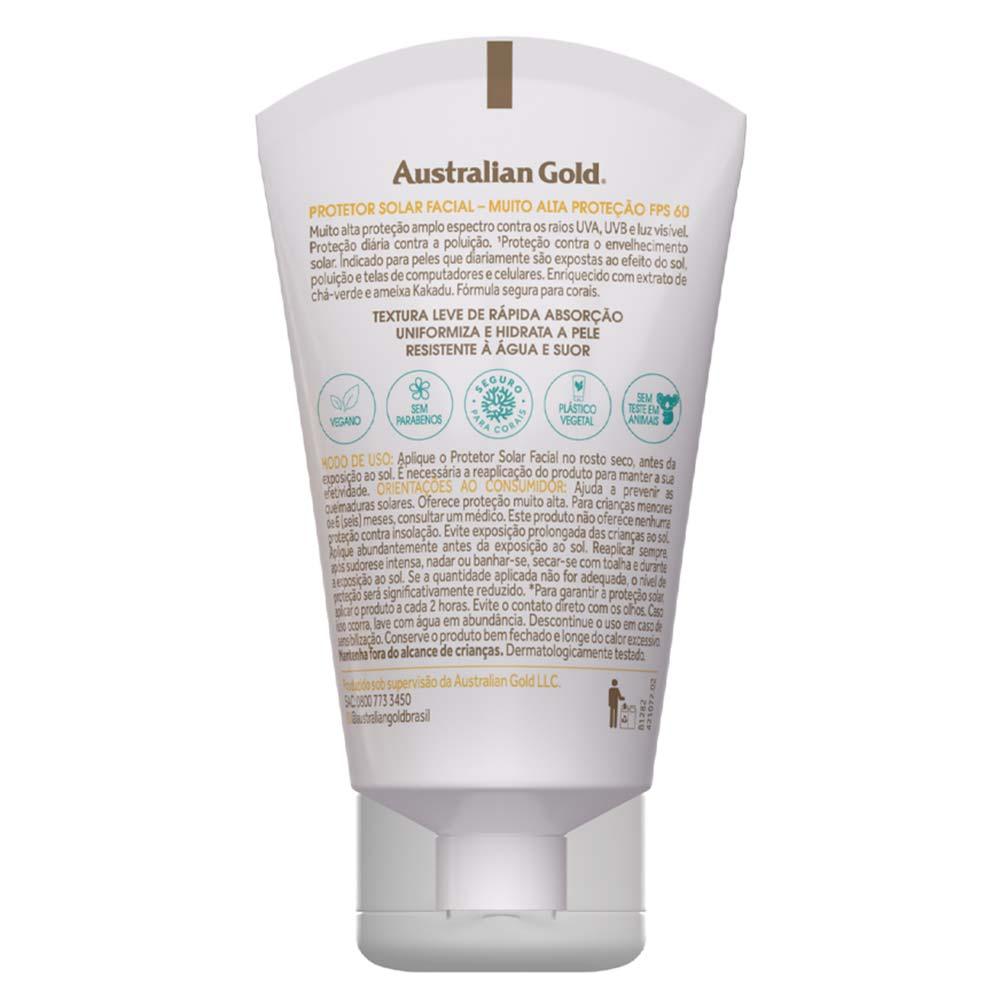 Protetor solar Facial com Cor Gel Creme Australian Gold - 4