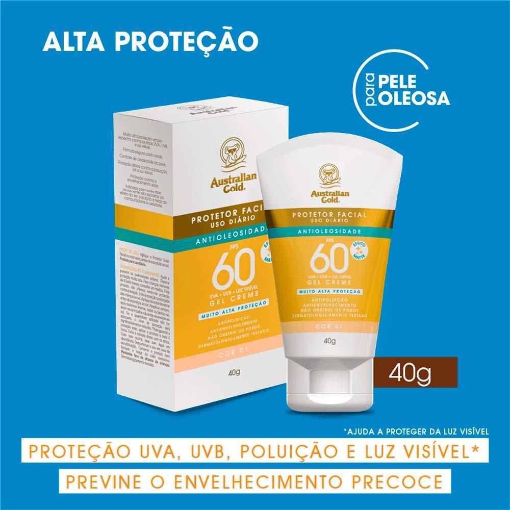 Protetor solar Facial com Cor Gel Creme Australian Gold - 5