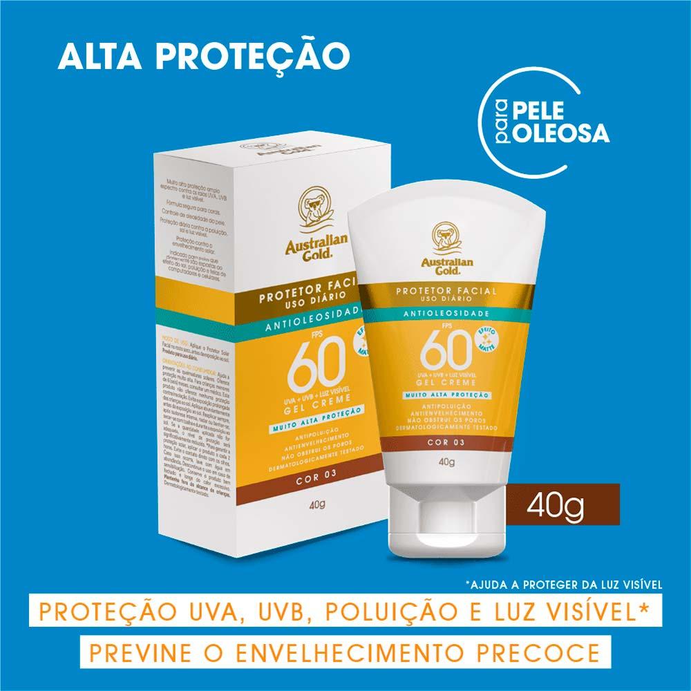 Protetor solar Facial com Cor Gel Creme Australian Gold - 5