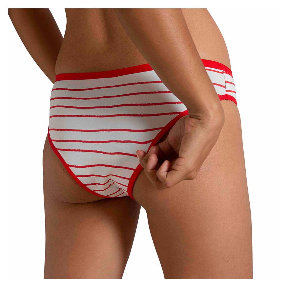 Calcinha Absorvente Básica  Korui - Branca e Vermelha - 1