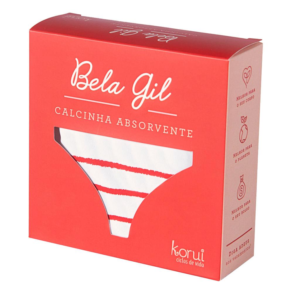 Calcinha Absorvente Básica  Korui - Branca e Vermelha - 4