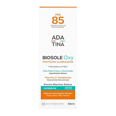Protetor Solar Clareador Ada Tina Biosole Oxy FPS 85