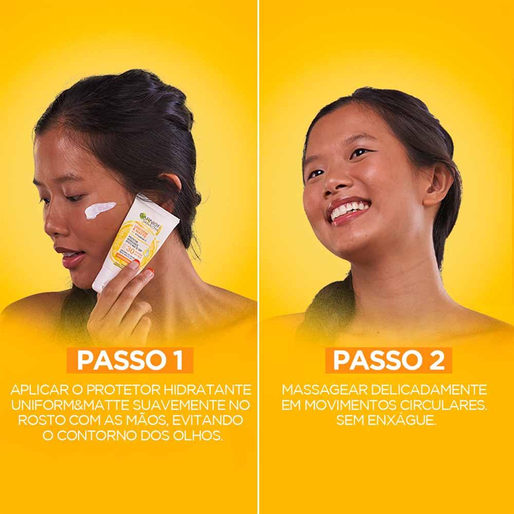 Protetor Solar Facial Hidratante Garnier Uniform & Matte Vitamina C FPS30 - 6