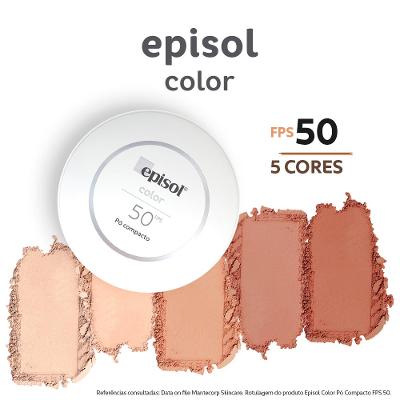 Pó Compacto Protetor Solar Mantecorp Skincare - Episol Color FPS 50