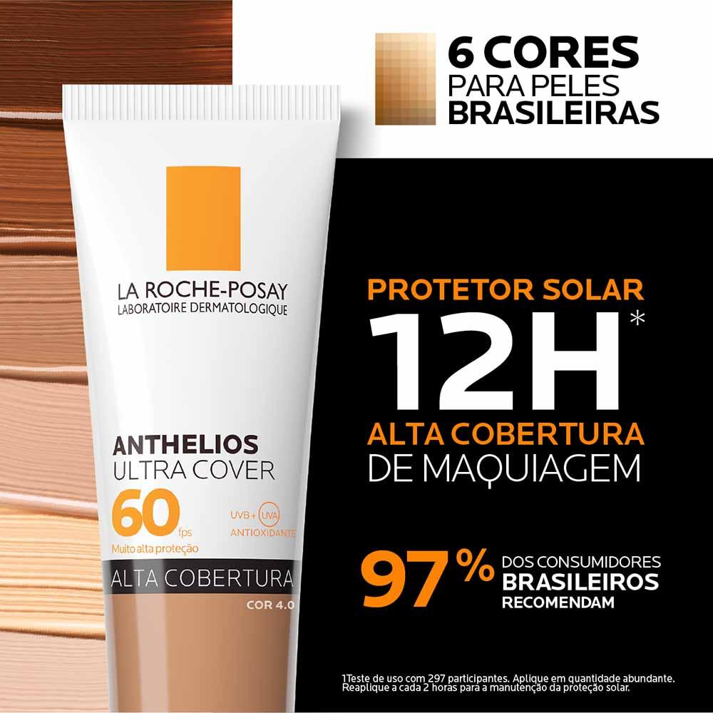 Protetor Solar Facial com Cor Alta Cobertura e Toque Seco FPS 60 La Roche-Posay Anthelios Ultra Cover - 4