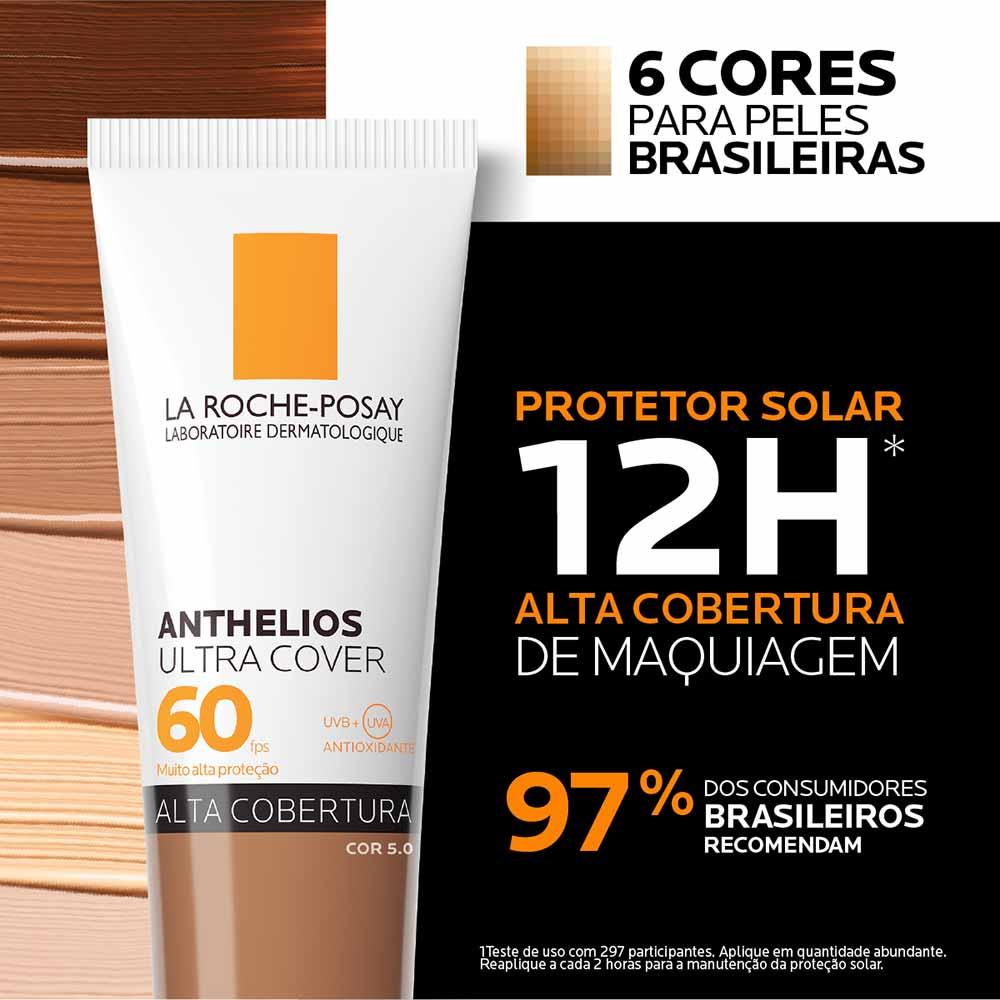Protetor Solar Facial com Cor Alta Cobertura e Toque Seco FPS 60 La Roche-Posay Anthelios Ultra Cover - 4