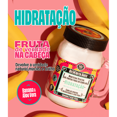 Máscara de Hidratação Lola Cosmetics Be(m)dita Ghee Banana e Aloe Vera