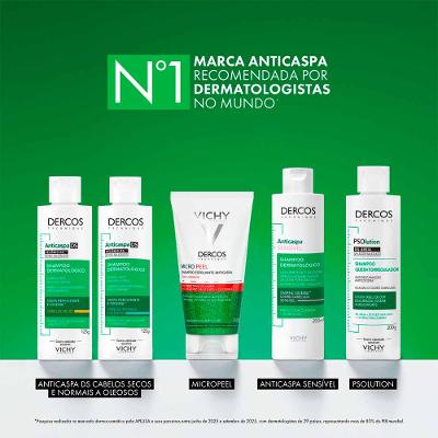 Shampoo Esfoliante Anticaspa e Oleosidade Vichy Dercos Micro Peel Ação Calmante