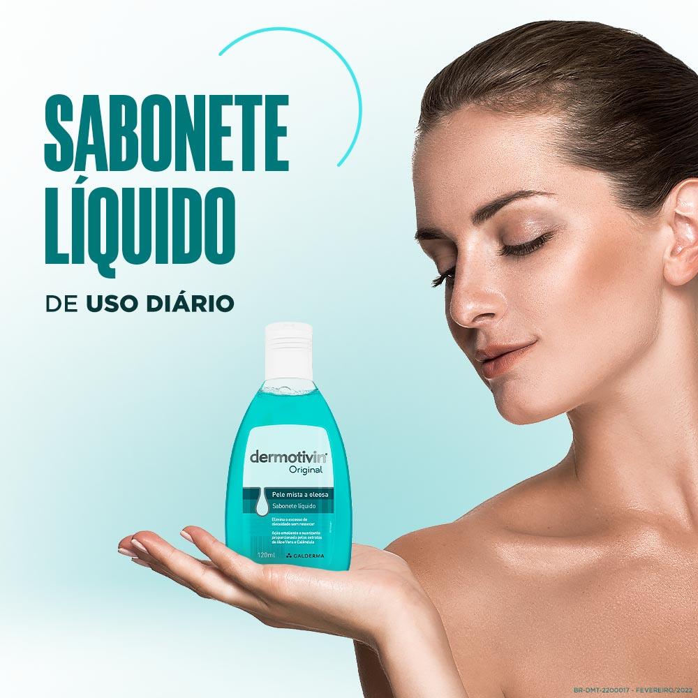 Sabonete Líquido Facial para Pele Mista a Oleosa Dermotivin Original - 4