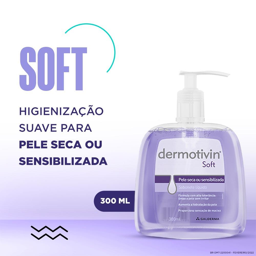 Sabonete Líquido Facial para Pele Seca ou Sensibilizada Dermotivin Soft - 2