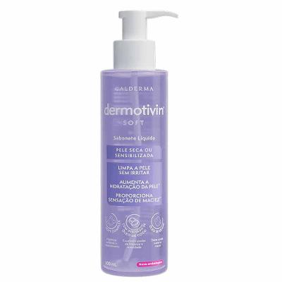 Sabonete Líquido Facial para Pele Seca ou Sensibilizada Dermotivin Soft