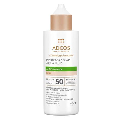 Protetor Solar Facial Antioleosidade com Cor Adcos - Aqua Fluid FPS50