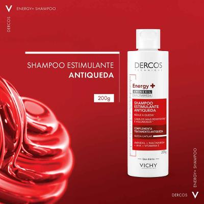 Shampoo Estimulante Antiqueda Vichy Dercos Energy+ para Cabelos Fracos e Quebradiços
