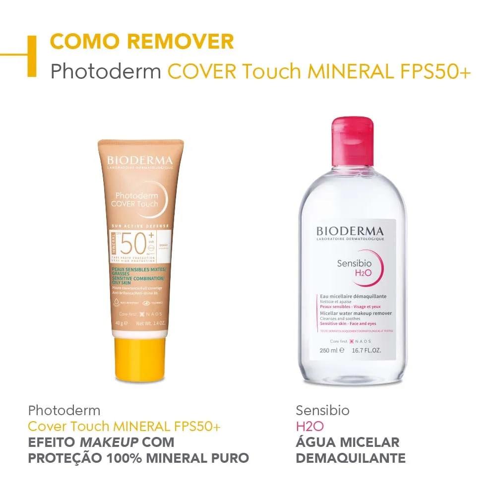 Protetor Solar Facial Cobertura Total Bioderma Photoderm Cover Touch Mineral FPS 50+ - 7