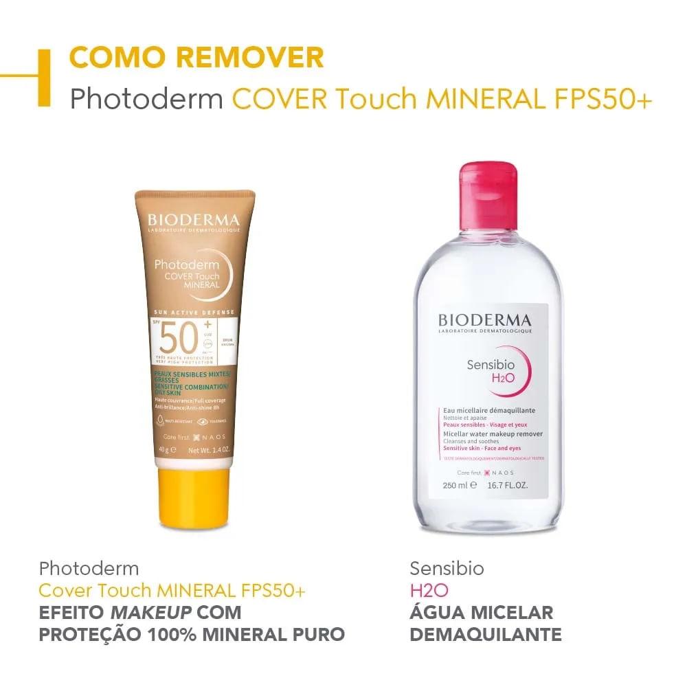 Protetor Solar Facial Cobertura Total Bioderma Photoderm Cover Touch Mineral FPS 50+ - 7