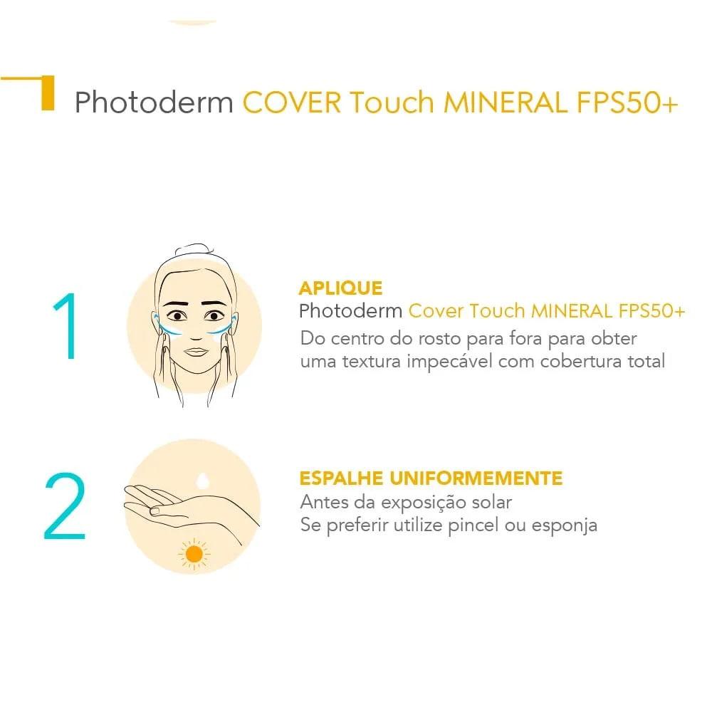Protetor Solar Facial Cobertura Total Bioderma Photoderm Cover Touch Mineral FPS 50+ - 8