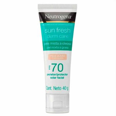Protetor Solar Facial Para Pele Oleosa Neutrogena Sun Fresh Derm Care FPS70