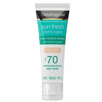 Protetor Solar Facial Para Pele Oleosa Neutrogena Sun Fresh Derm Care FPS70
