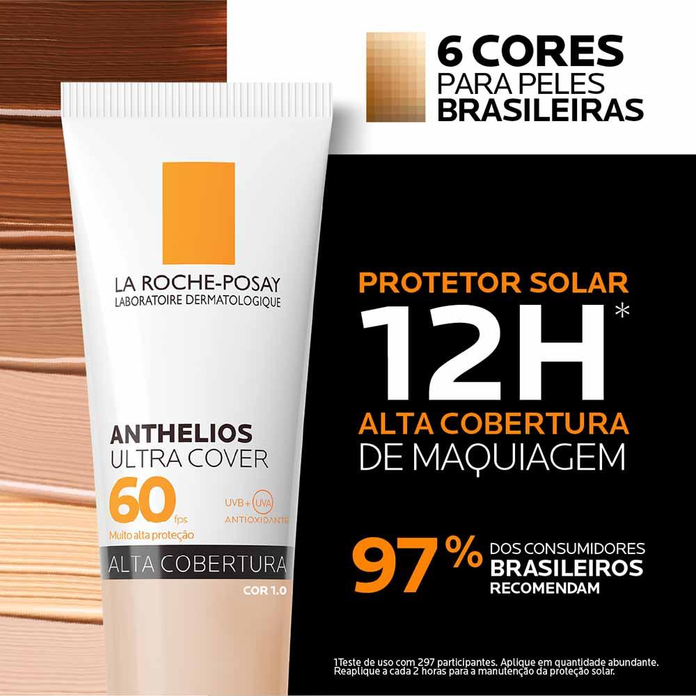 Protetor Solar Facial com Cor Alta Cobertura e Toque Seco FPS 60 La Roche-Posay Anthelios Ultra Cover - 4