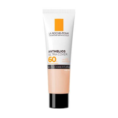Protetor Solar Facial com Cor Alta Cobertura e Toque Seco FPS 60 La Roche-Posay Anthelios Ultra Cover