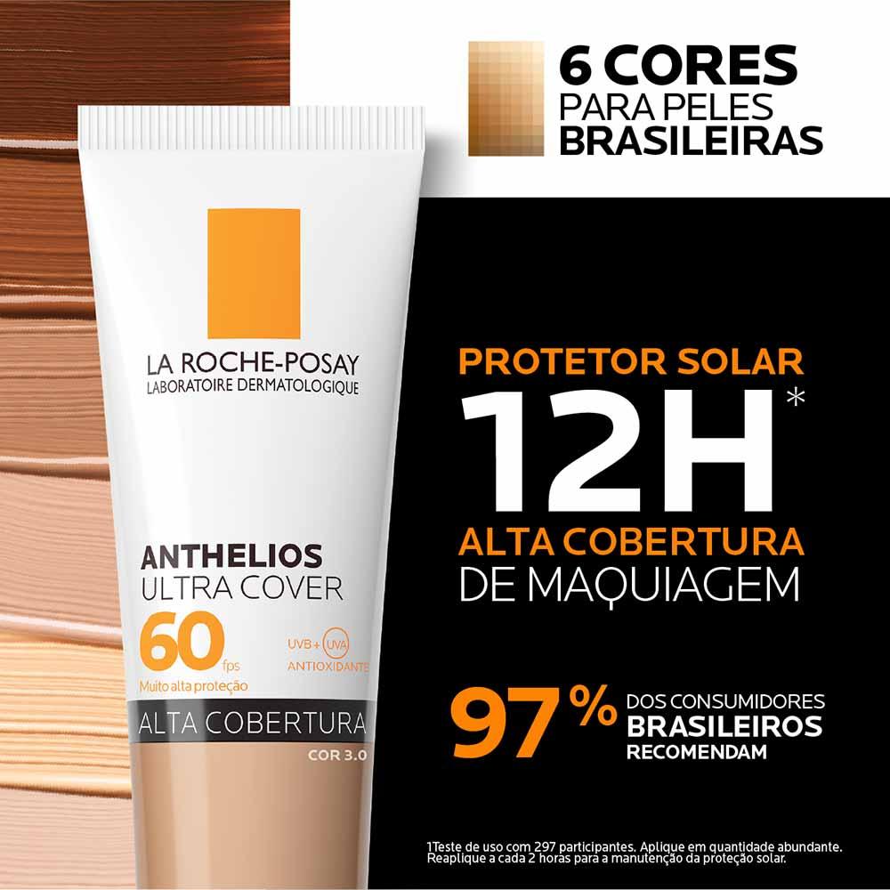 Protetor Solar Facial com Cor Alta Cobertura e Toque Seco FPS 60 La Roche-Posay Anthelios Ultra Cover - 4