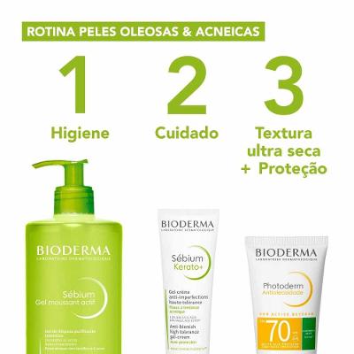 Gel de Limpeza Purificante Intensivo Bioderma - Sébium Gel Moussant Actif