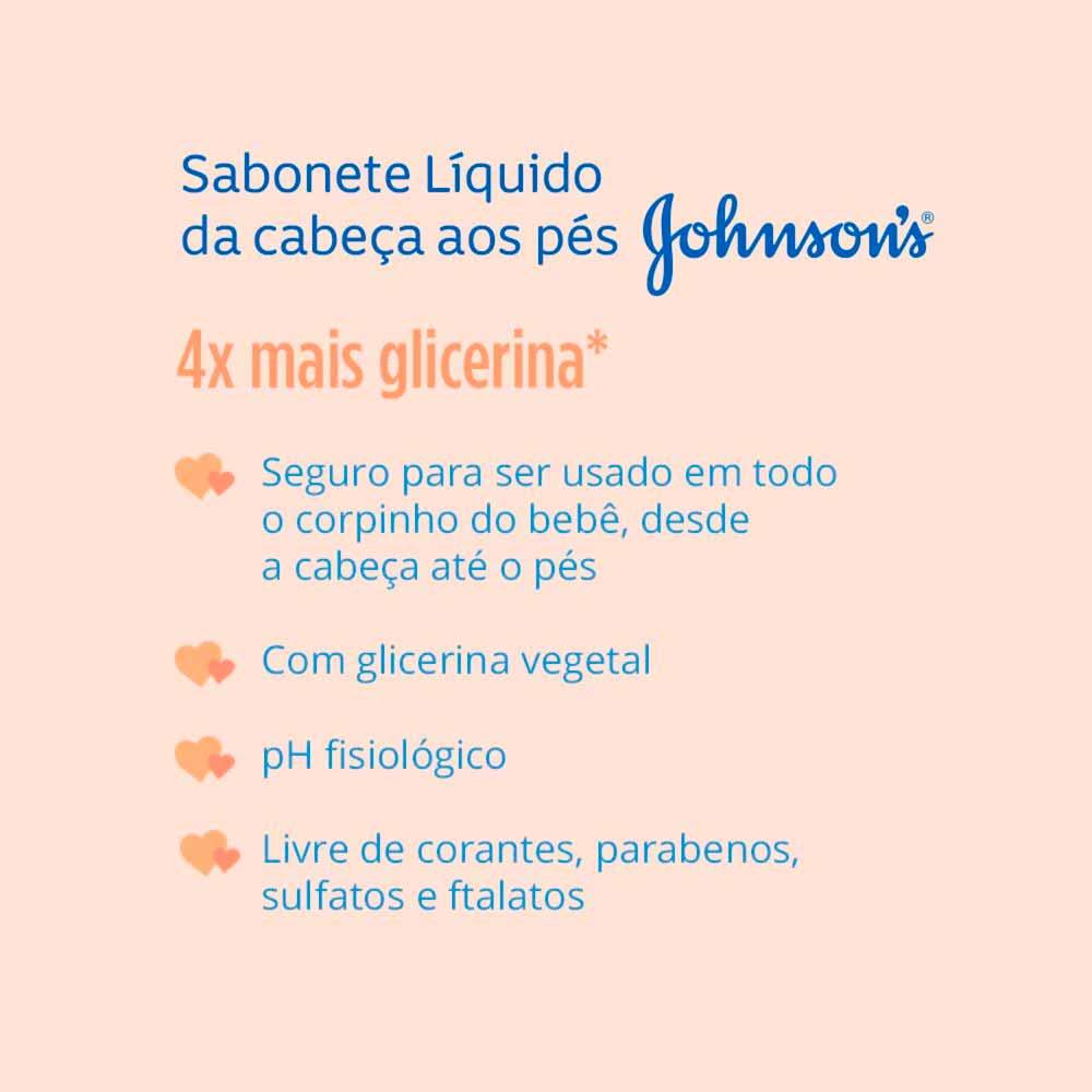 Sabonete Líquido de Glicerina Da Cabeça aos Pés Johnson's Baby - 5
