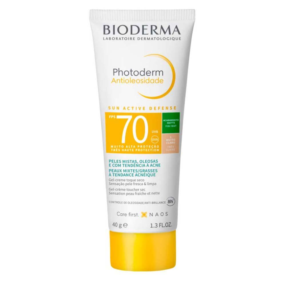 Protetor Solar Facial Antioleosidade com Cor Bioderma Photoderm FPS 70 - 1