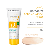 Protetor Solar Facial Antioleosidade com Cor Bioderma Photoderm FPS 70