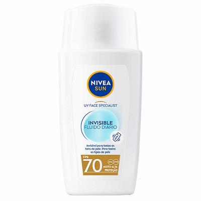 Protetor Solar Facial NIVEA Sun UV Face Specialist Invisible Fluido Diário FPS 70