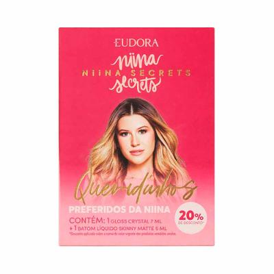 Eudora by Niina Secrets Kit Queridinhos da Niina - Batom Líquido Matte + Gloss Crystal