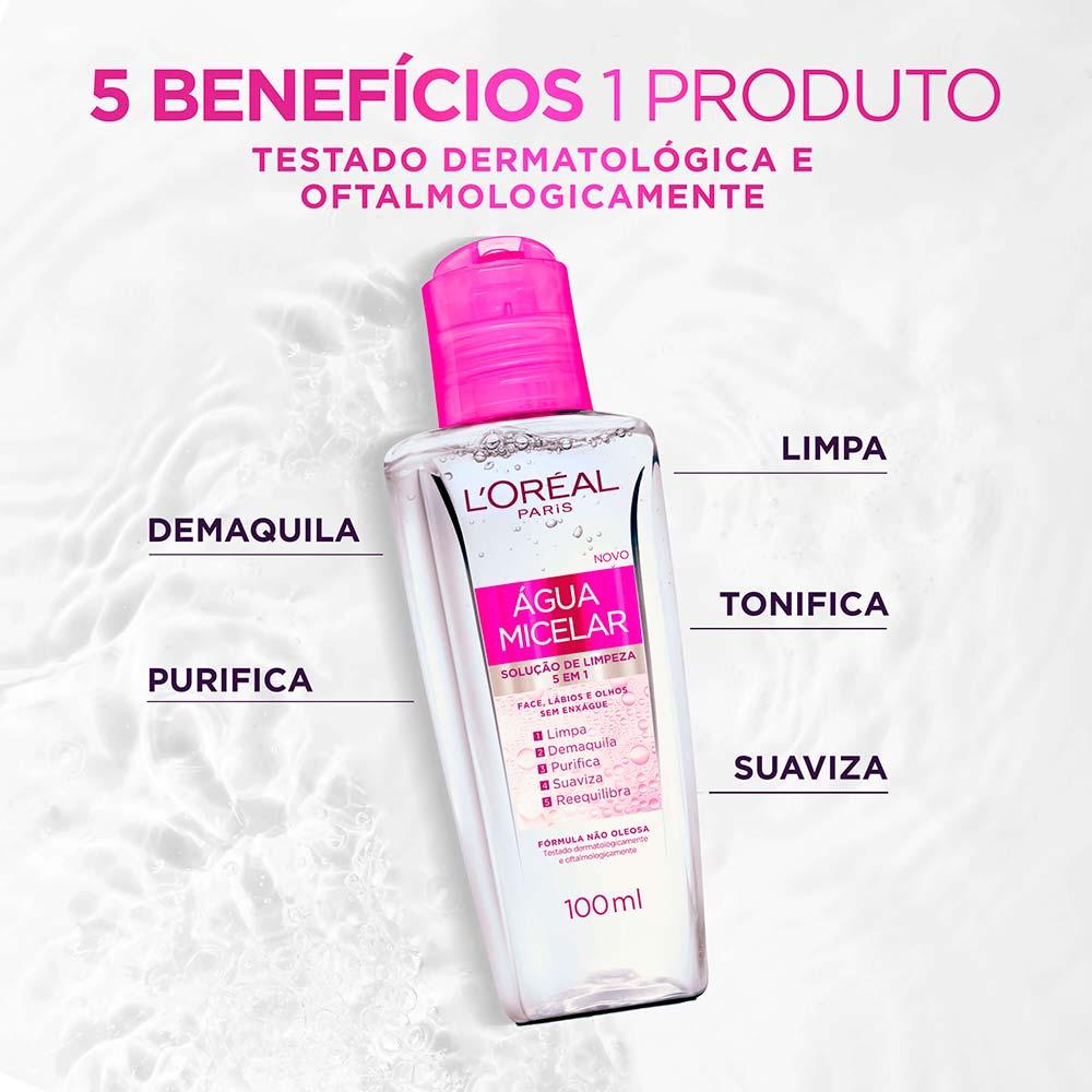 Água Micelar L'Oréal Paris Solução de Limpeza 5 em 1 - 7