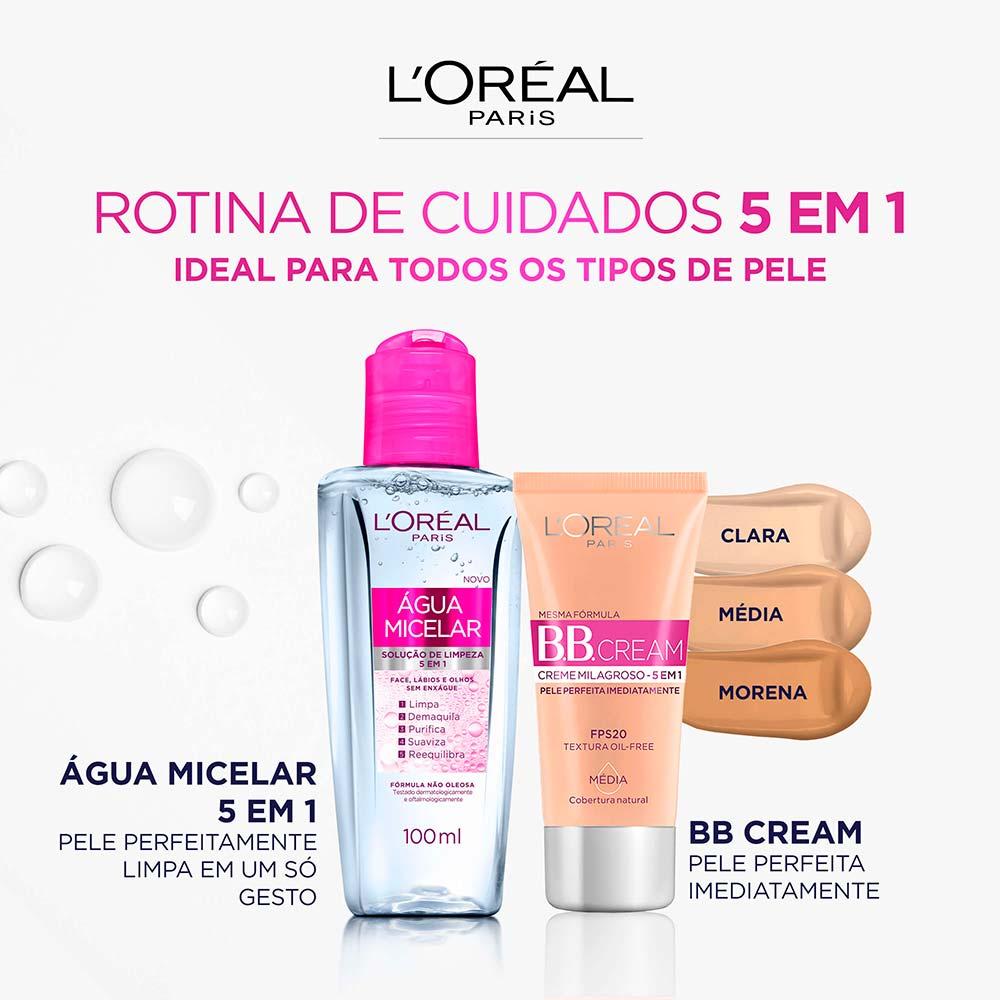 Água Micelar L'Oréal Paris Solução de Limpeza 5 em 1 - 2