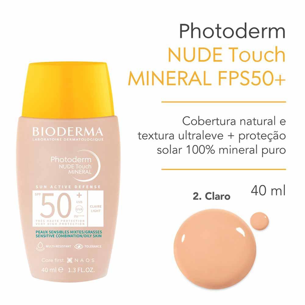 Protetor Solar com Cor Bioderma Photoderm Nude Touch Mineral FPS 50+ - 3