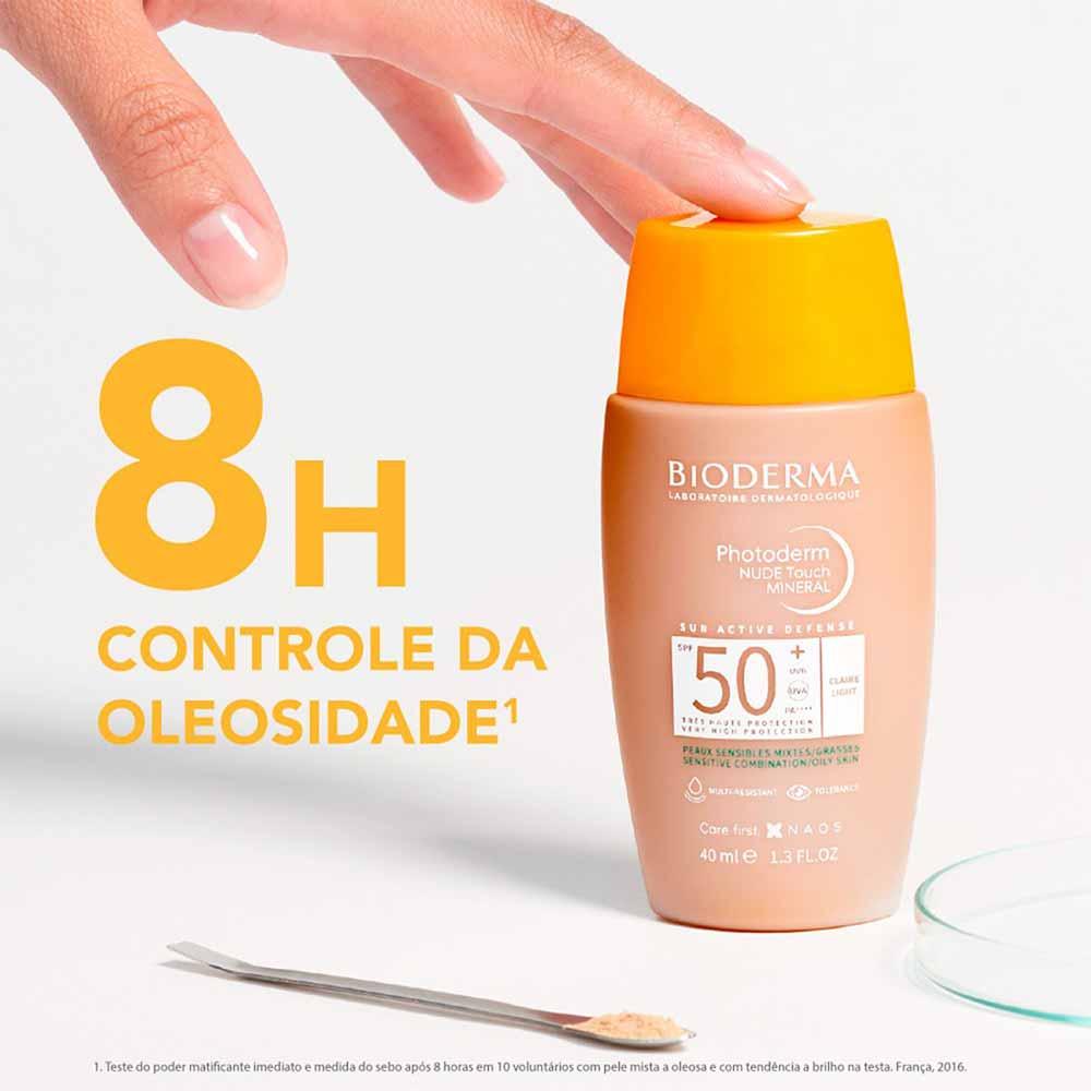 Protetor Solar com Cor Bioderma Photoderm Nude Touch Mineral FPS 50+ - 4