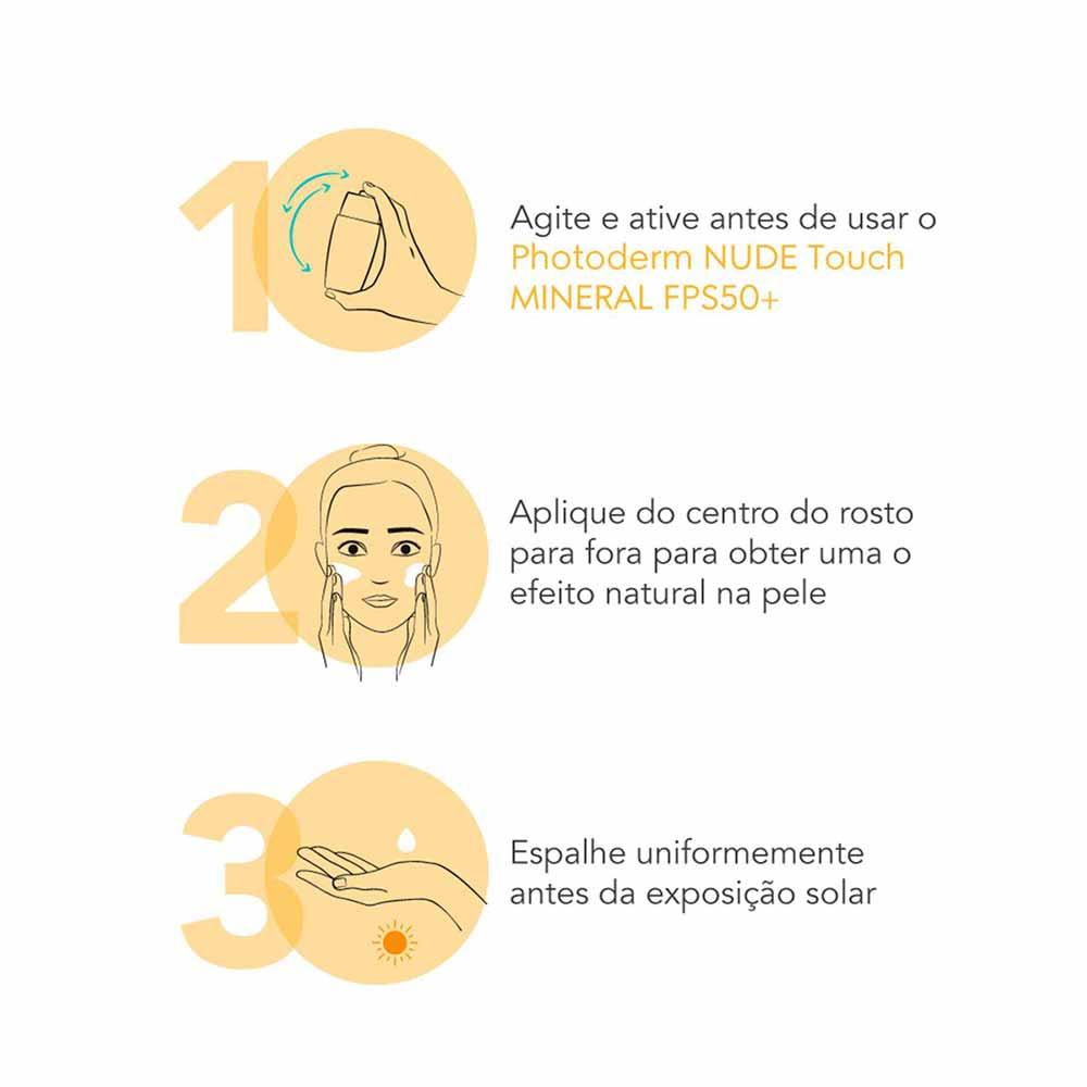 Protetor Solar com Cor Bioderma Photoderm Nude Touch Mineral FPS 50+ - 7