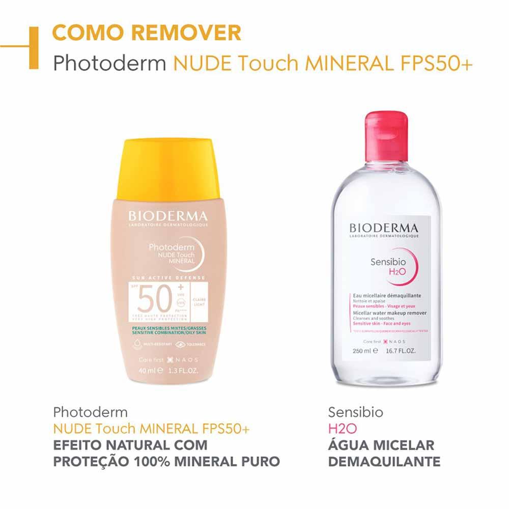 Protetor Solar com Cor Bioderma Photoderm Nude Touch Mineral FPS 50+ - 8