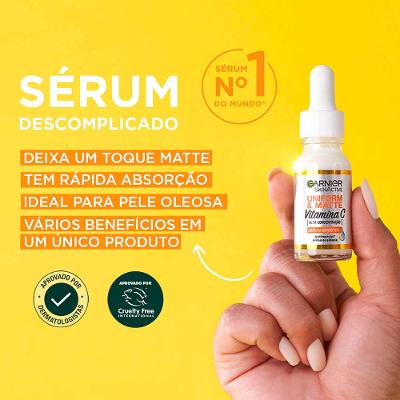 Sérum Facial Antimarcas Garnier Skin - Uniform & Matte Vitamina C