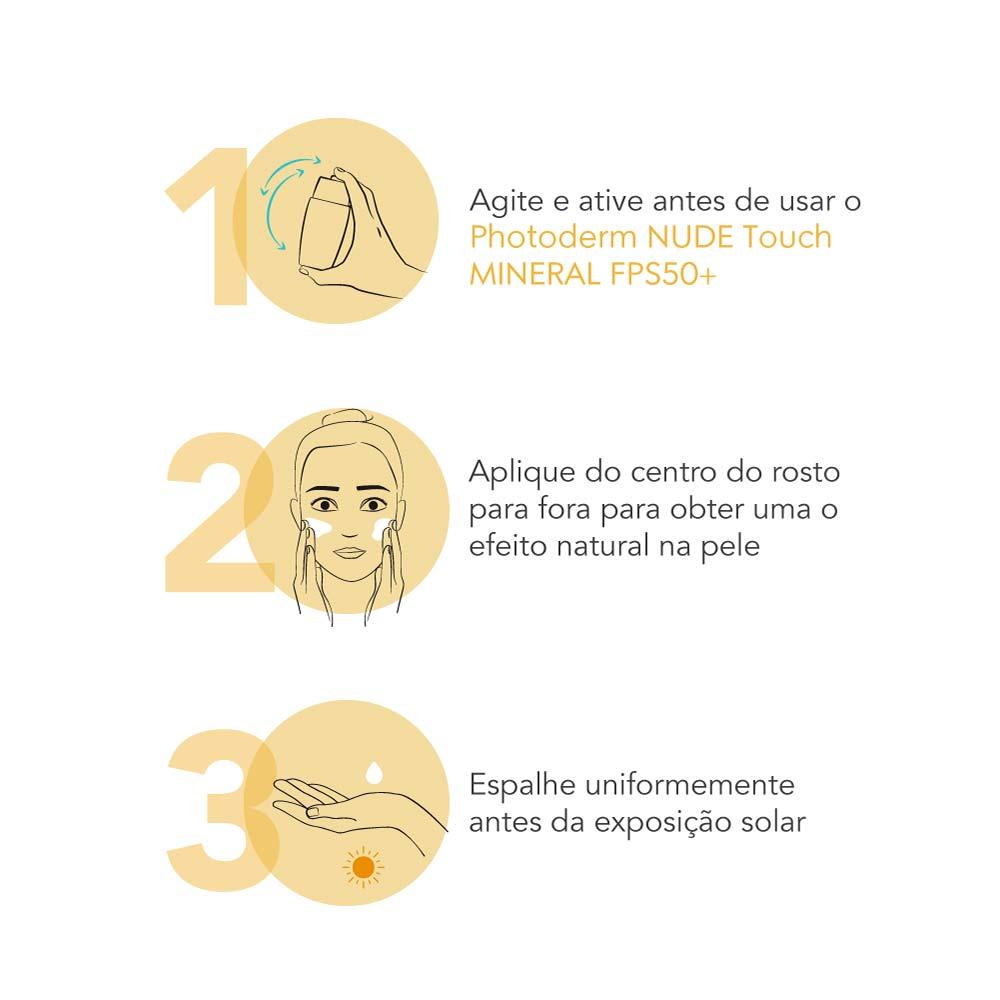 Protetor Solar com Cor Bioderma Photoderm Nude Touch Mineral FPS 50+ - 4