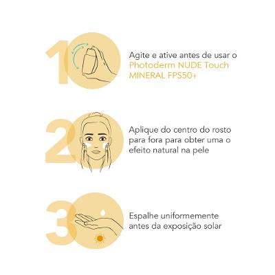 Protetor Solar com Cor Bioderma Photoderm Nude Touch Mineral FPS 50+
