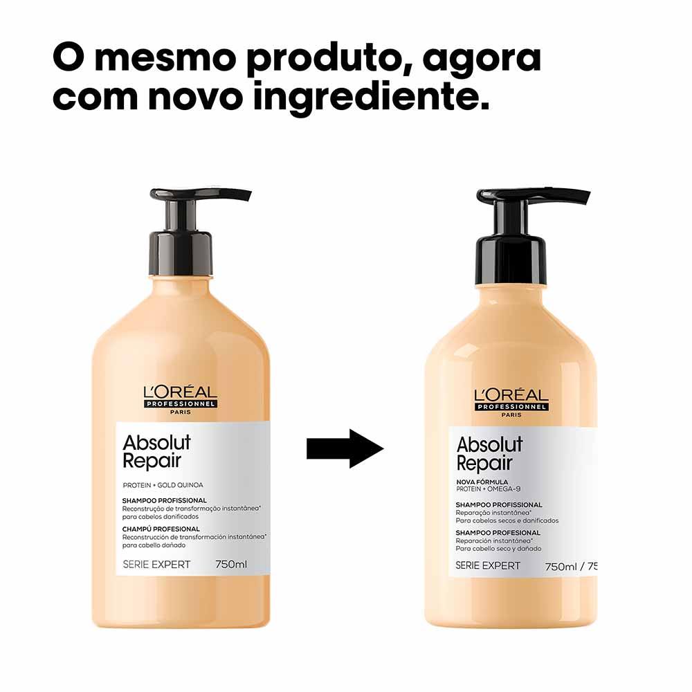 Shampoo L'Oréal Professionnel Absolut Repair Com Proteína e Ômega 9 - 2