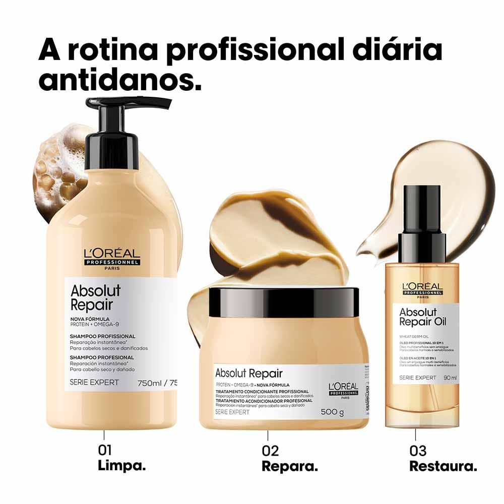 Shampoo L'Oréal Professionnel Absolut Repair Com Proteína e Ômega 9 - 6