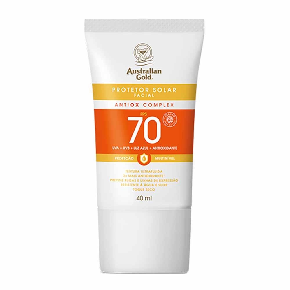 Protetor Solar Facial Australian Gold Antiox Complex Ultra Fluido FPS 70 - 1