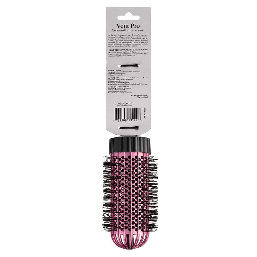 Escova de Cabelo ProArt Profissional Vent Pro Rosa - 4