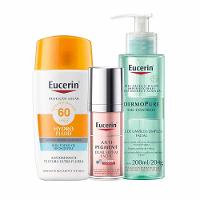 Eucerin Kit - Gel de Limpeza + Sérum Facial + Protetor Solar para Rotina de Cuidado Específico Dia e Noite - 1