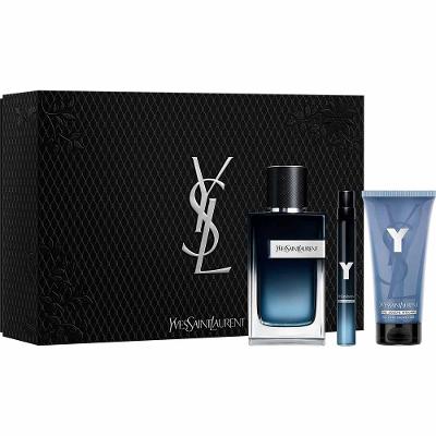 Yves Saint Laurent Y Coffret Perfume Masculino EDP + Travel Size + Gel de Banho