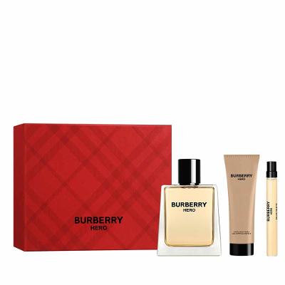 Burberry Hero Coffret Perfume Masculino EDP + Body Lotion + Pen Spray