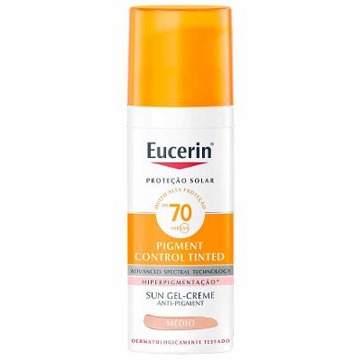 Protetor Solar Facial Antimanchas com Cor Eucerin Pigment Control FPS70 50ml