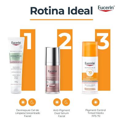 Protetor Solar Facial Antimanchas com Cor Eucerin Pigment Control FPS70 50ml